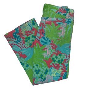 Lilly Pulitzer Girls Adjustable Waist Corduroy‎ Pants Gecko Style 72786G Size 6